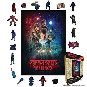 Stranger Things Wooden Jigsaw Puzzle in wooden gift box - The Hawkins Heroes